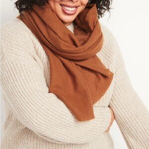 Old Navy Large Soft-Brushed Flannel Scarf Camel